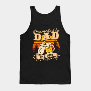 Promoted to Dad Est 2024 Soon to be Dad Father's Day Tank Top